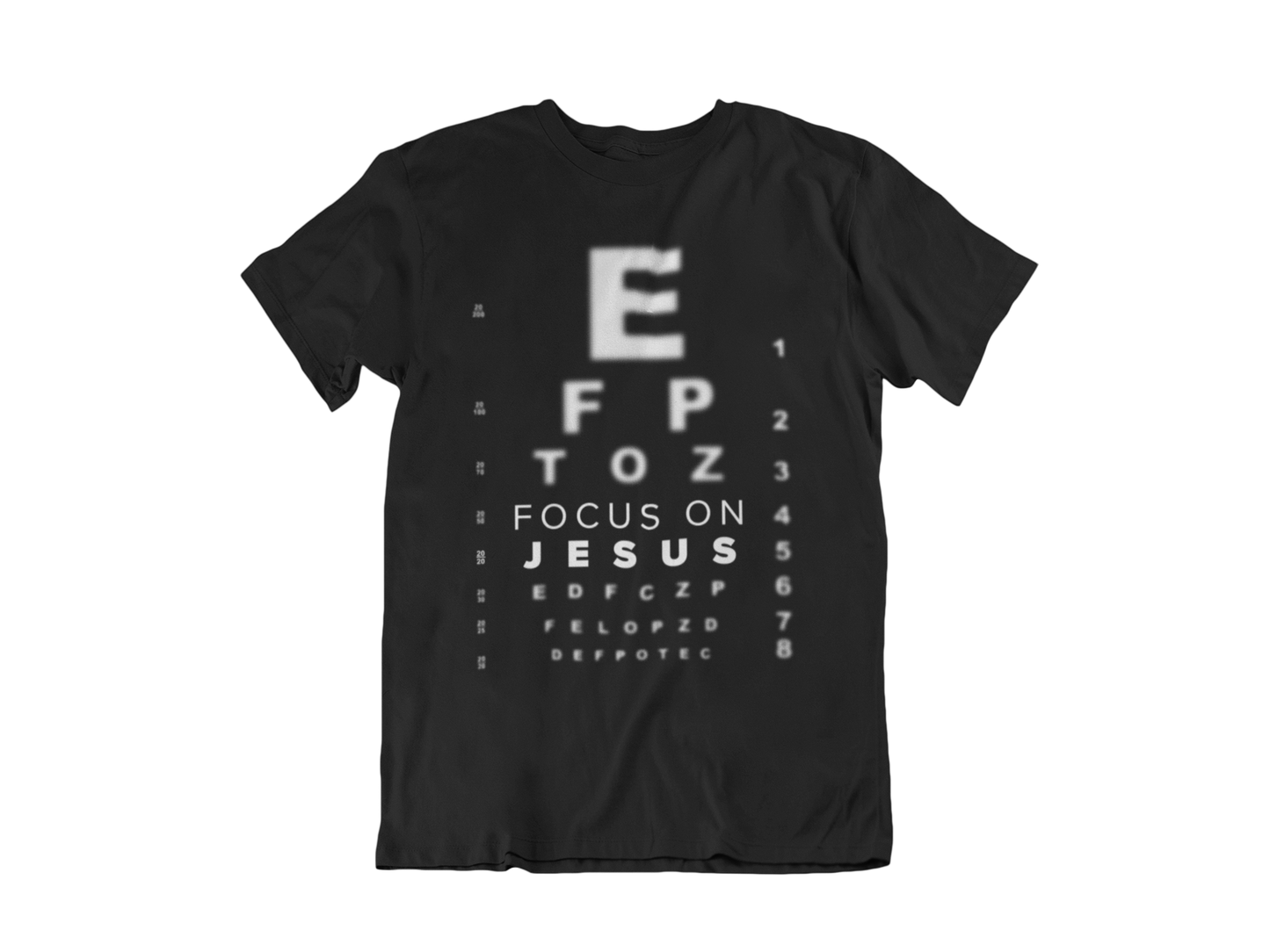 FOCUS ON JESUS BLACK - CHRISTIAN T-SHIRT