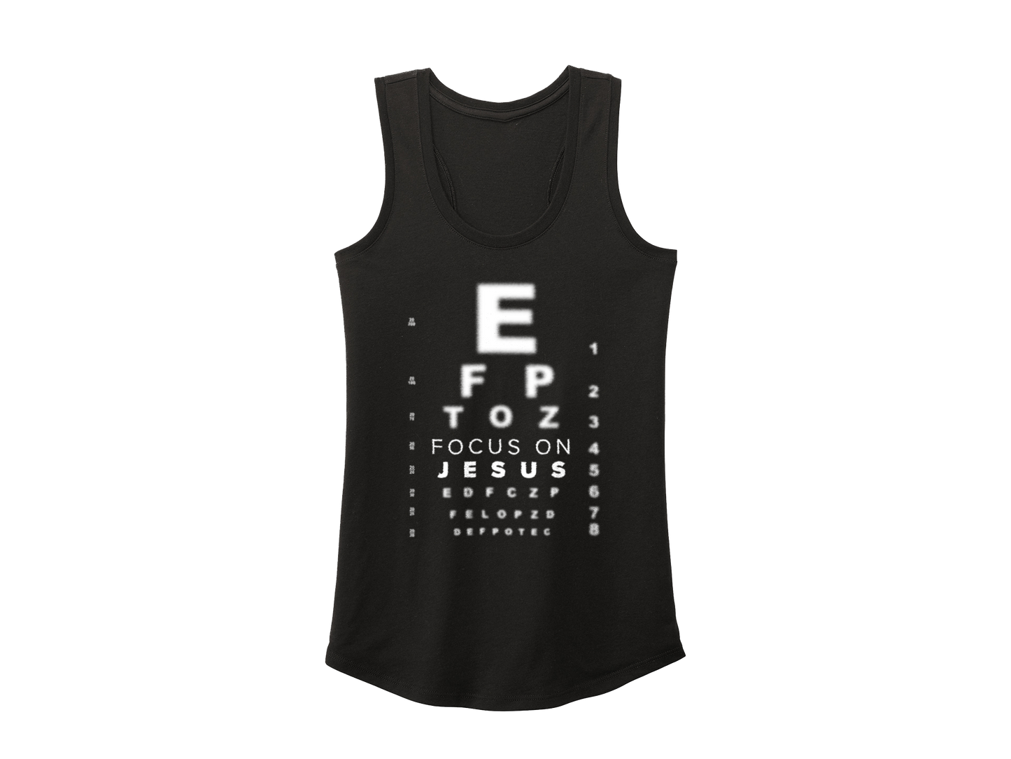 FOCUS ON JESUS TANK BLACK - CHRISTIAN CLOTHING