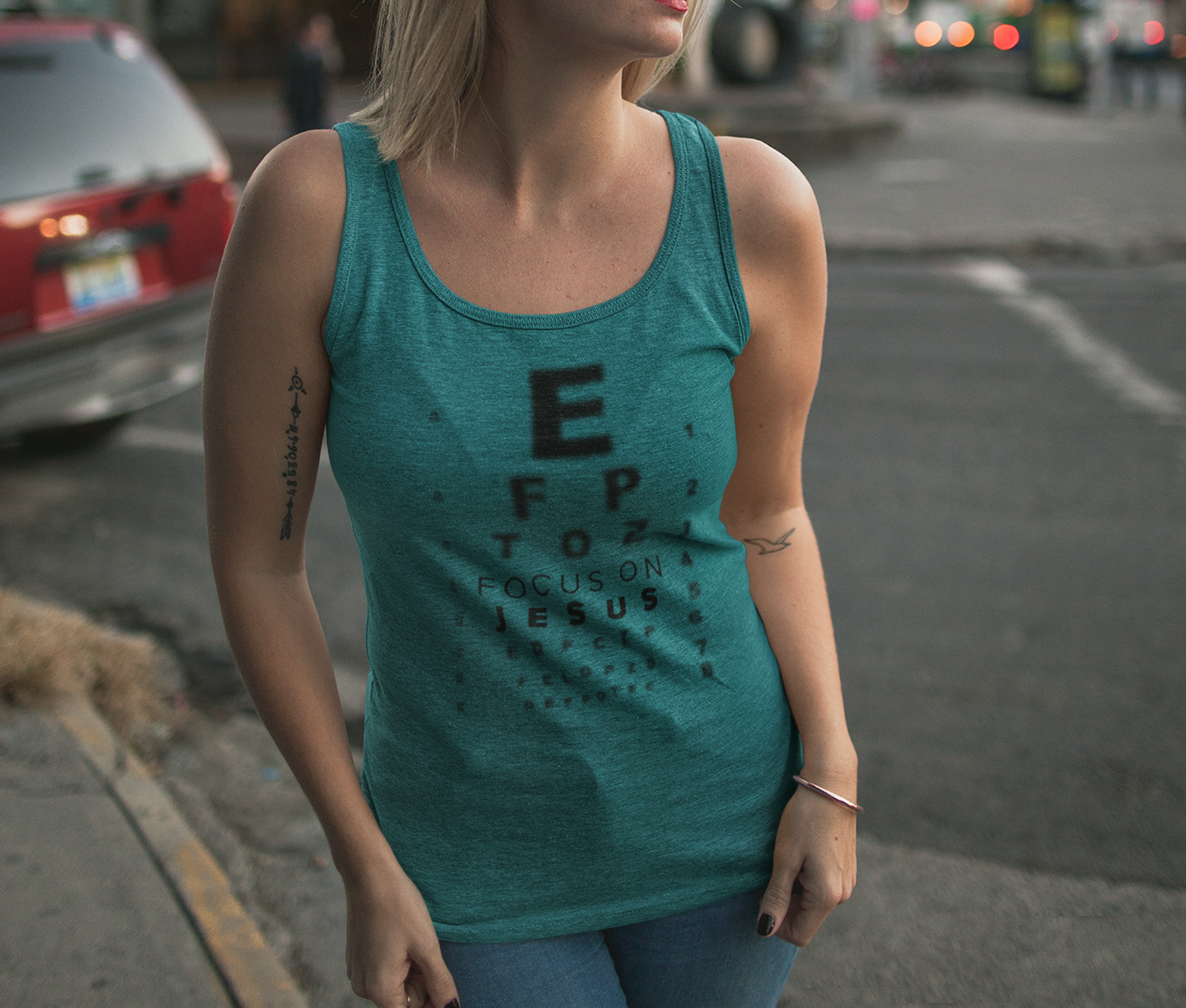 FOCUS ON JESUS TANK FRONT - CHRISTIAN CLOTHING