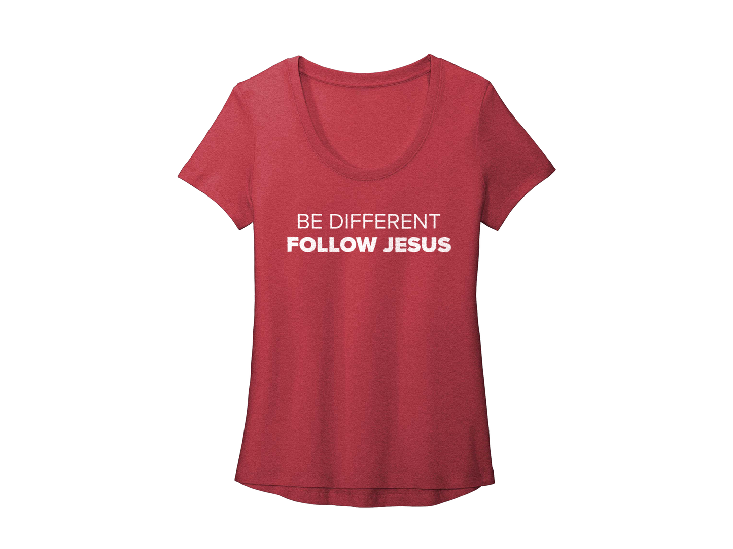 BE DIFFERENT FOLLOW JESUS WOMEN'S RED - CHRISTIAN CLOTHING