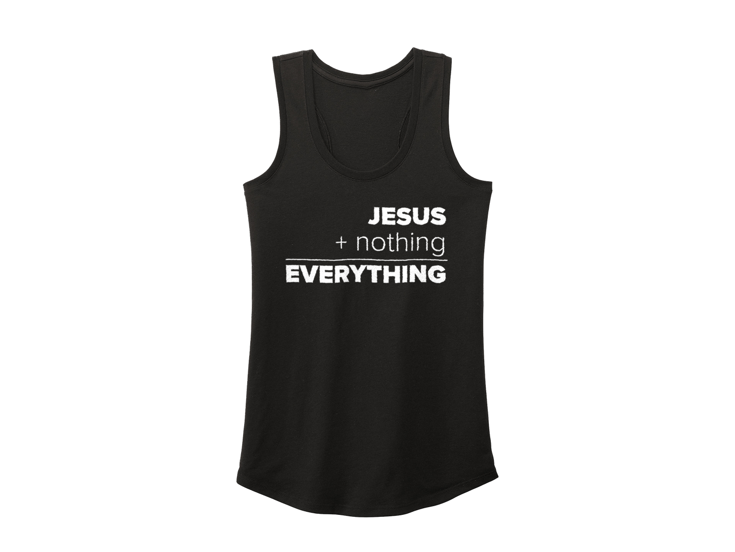 JESUS EQUALS EVERYTHING TANK BLACK - CHRISTIAN CLOTHING