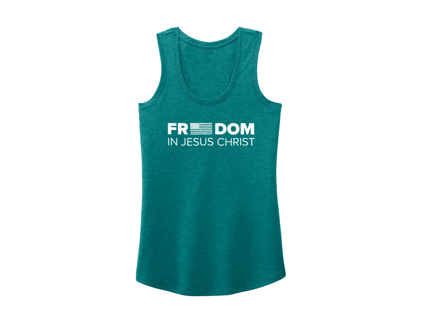 FREEDOM IN JESUS CHRIST GREEN - CHRISTIAN CLOTHING