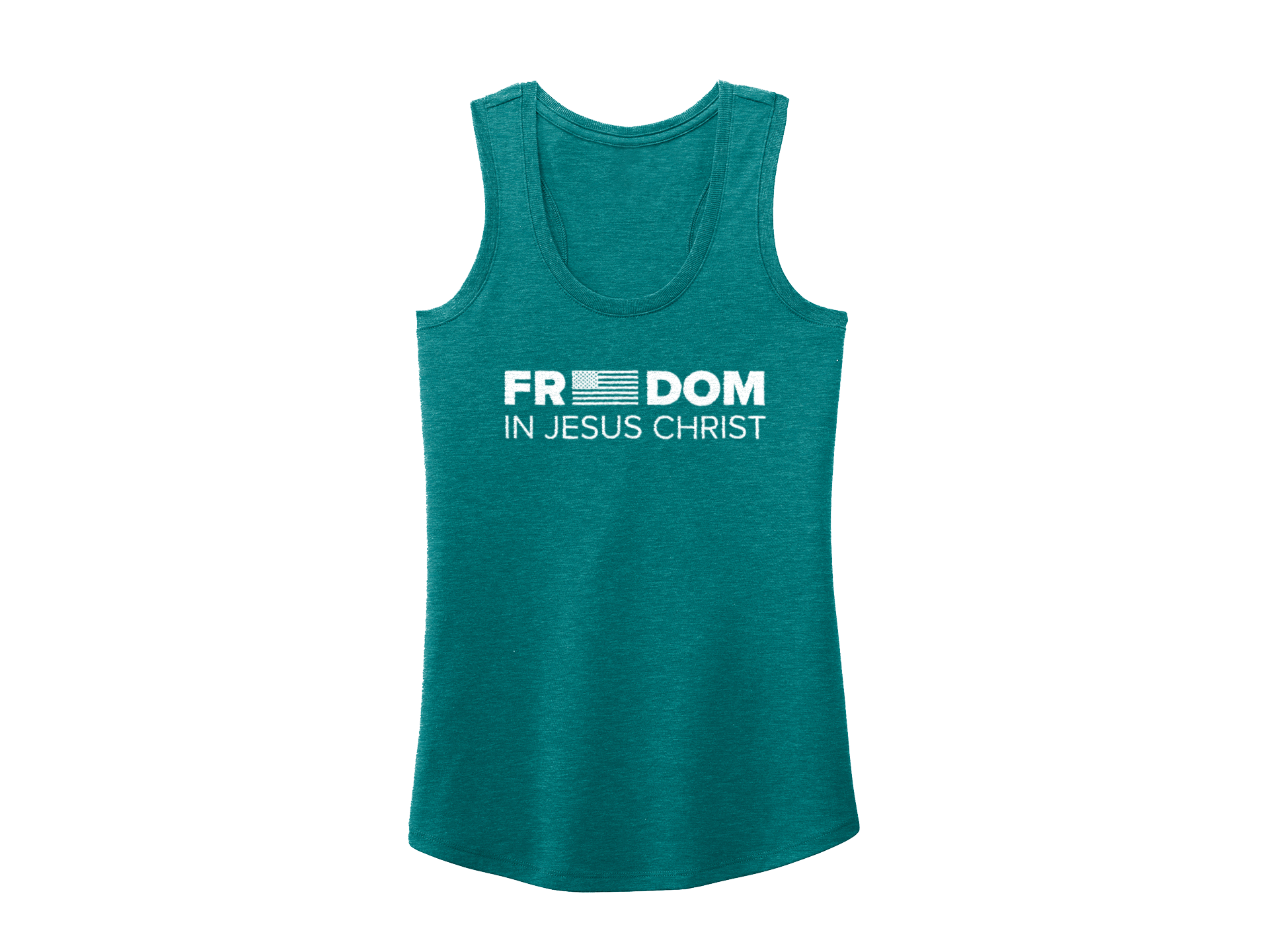 FREEDOM IN JESUS CHRIST GREEN - CHRISTIAN CLOTHING