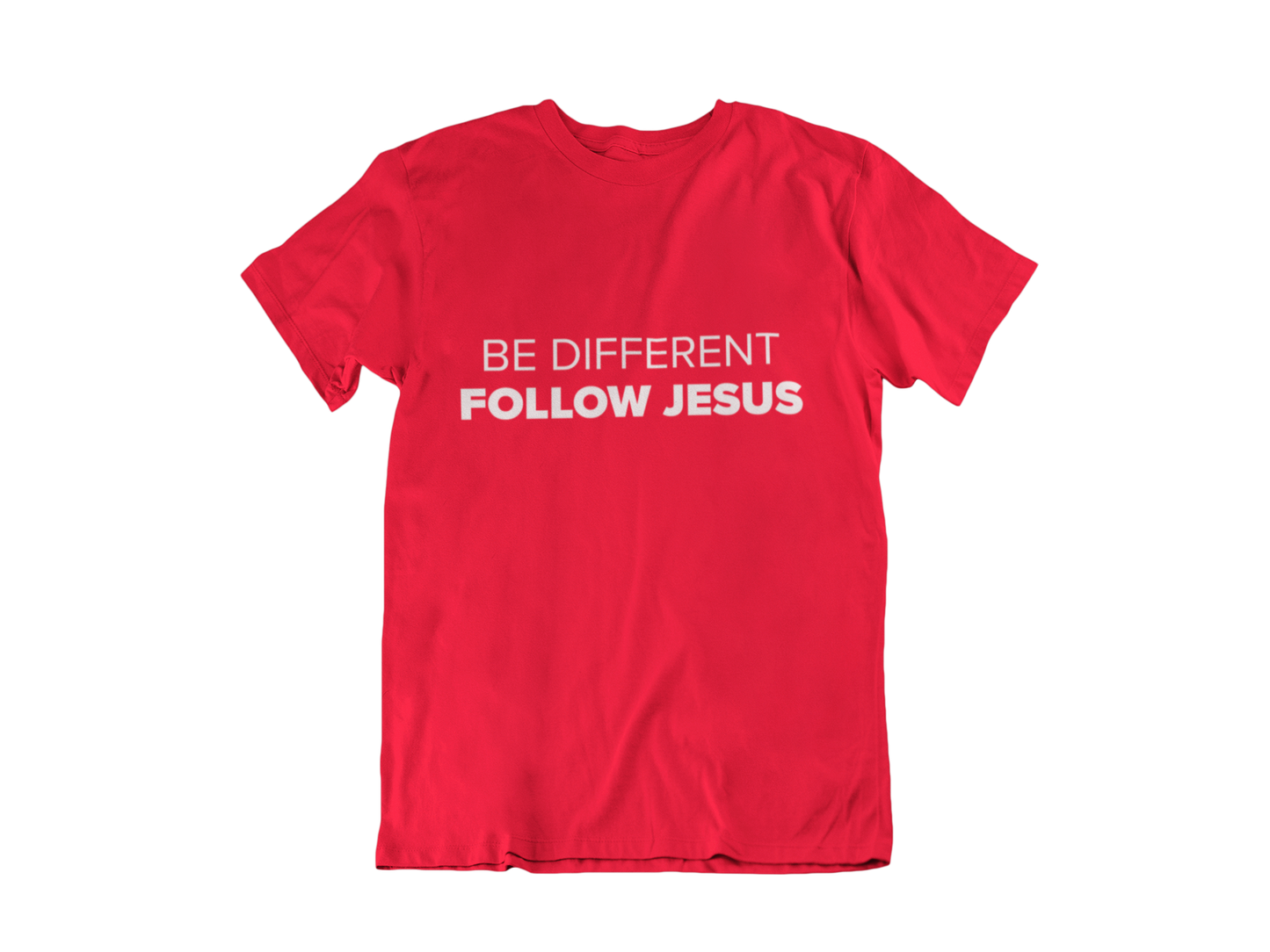 BE DIFFERENT FOLLOW JESUS RED - CHRISTIAN CLOTHING