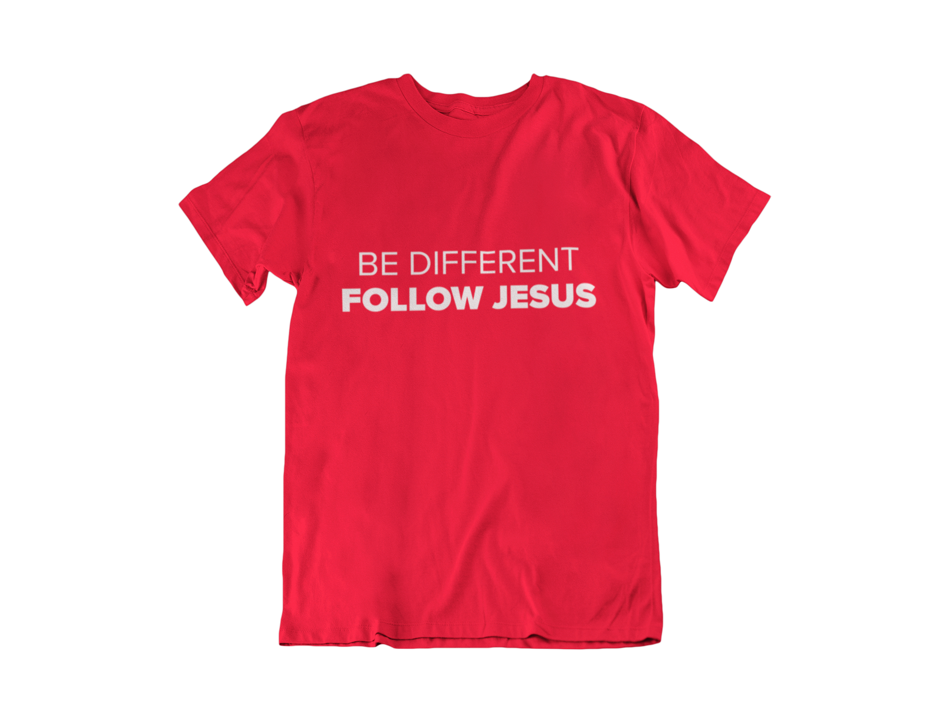 BE DIFFERENT FOLLOW JESUS RED - CHRISTIAN CLOTHING
