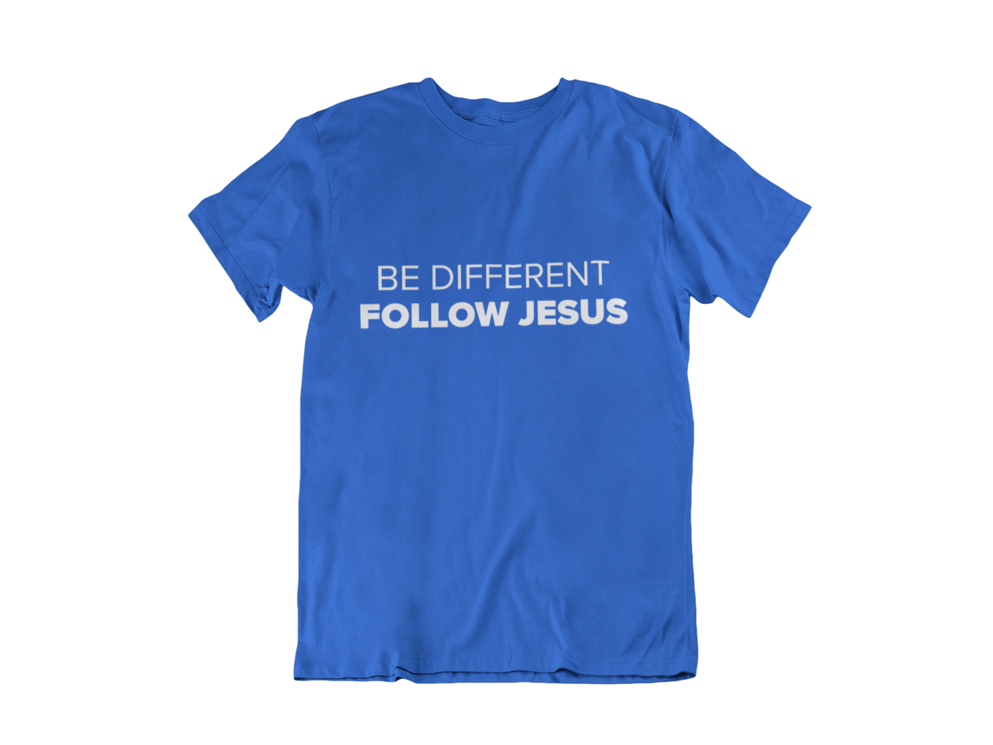 BE DIFFERENT FOLLOW JESUS BLUE - CHRISTIAN CLOTHING