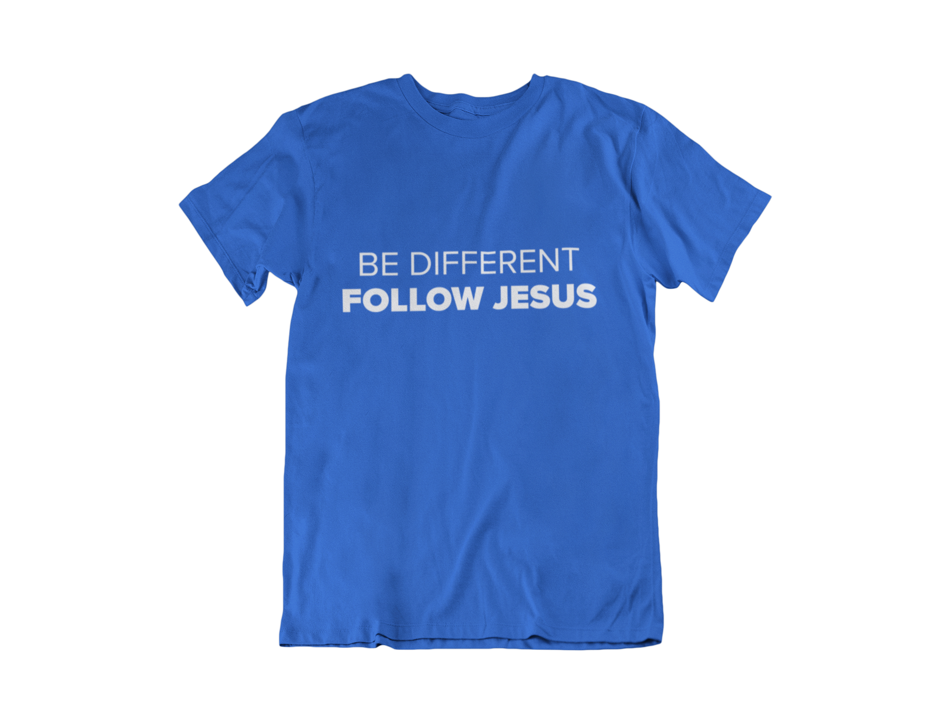 BE DIFFERENT FOLLOW JESUS BLUE - CHRISTIAN CLOTHING