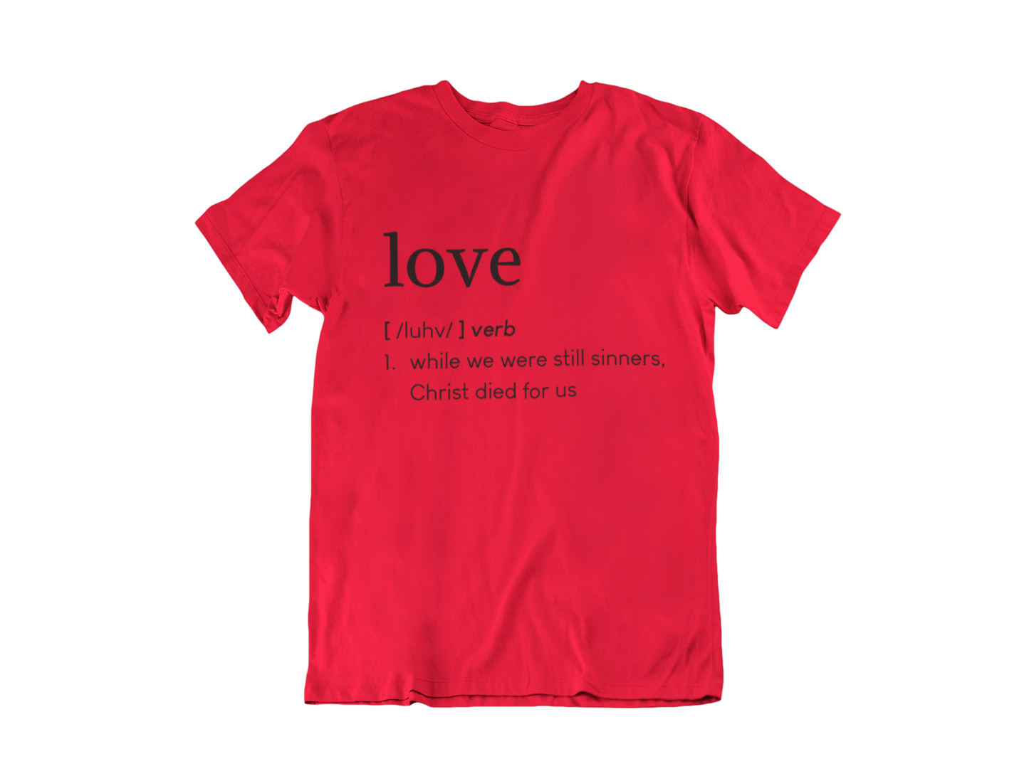 LOVE DEFINITION RED - CHRISTIAN T-SHIRT