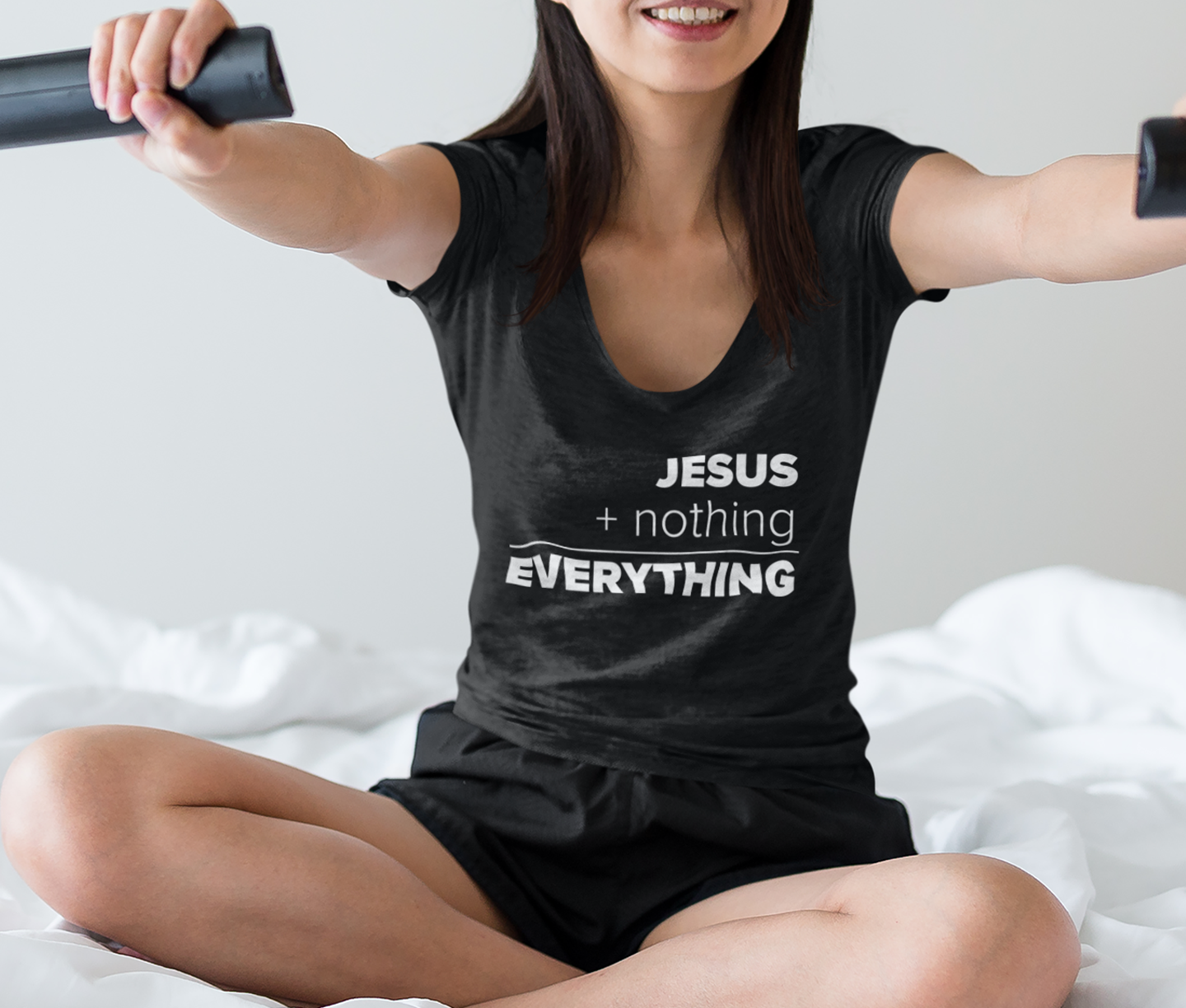 JESUS EQUALS EVERYTHING WOMEN'S FRONT - CHRISTIAN T-SHIRT