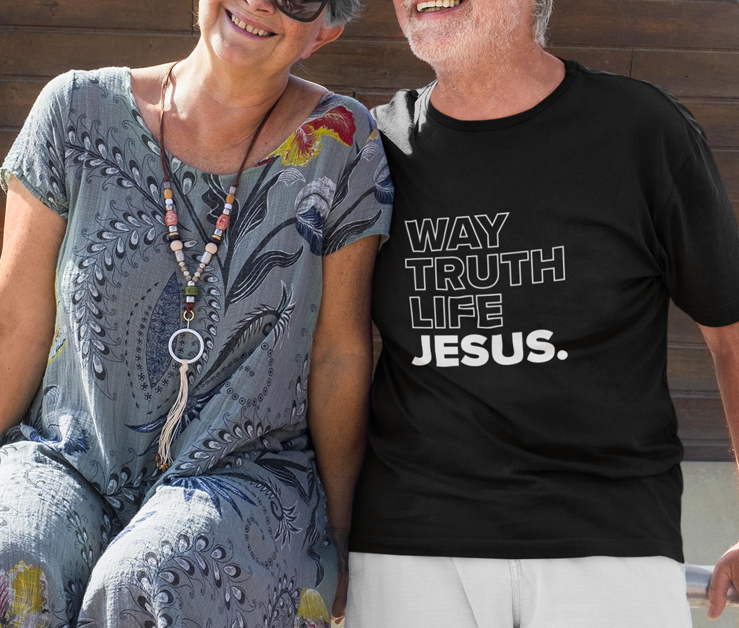 JESUS WAY TRUTH LIFE FRONT - CHRISTIAN T-SHIRT
